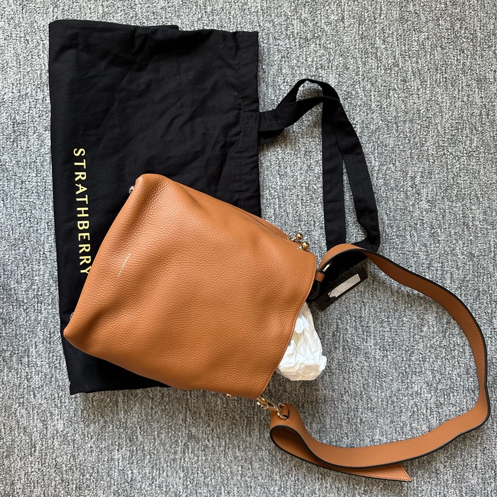 Strathberry Tan Bucket Bag